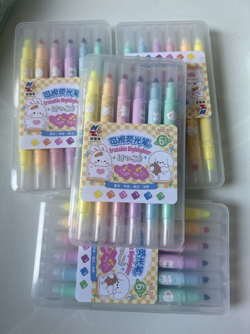 Kit Marca texto apagável habbit (6 cores)