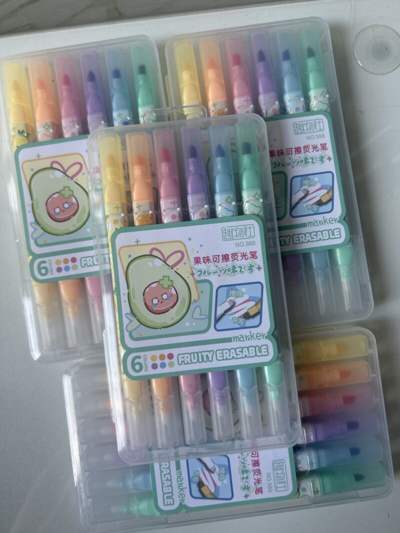 Kit Marca texto apagável fruits (6 cores) - Imagem 2