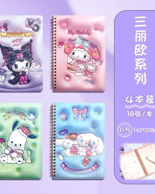 Caderno notas sanrio aspiral