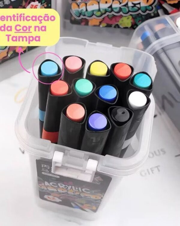 Caneta acrylic market 12 cores