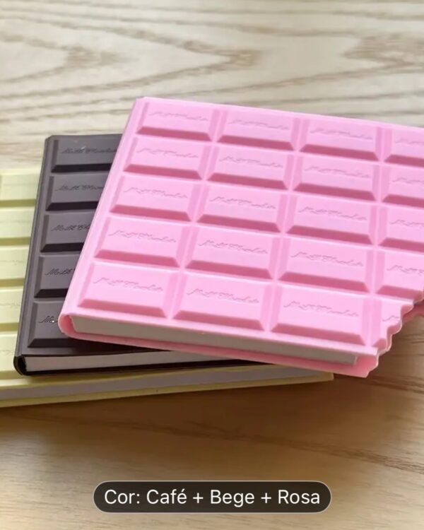 Bloco notas Barra chocolate 
 perfumado