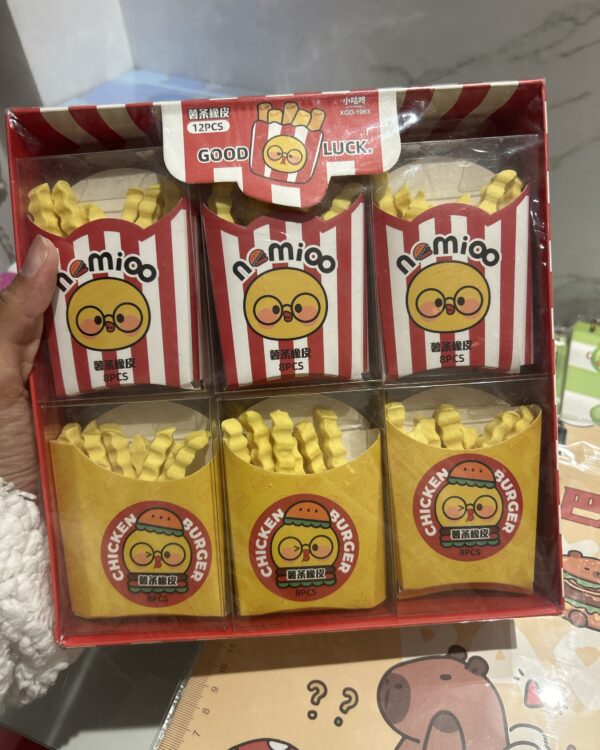 Kit borracha batatinha frita Fast food (8 und)
