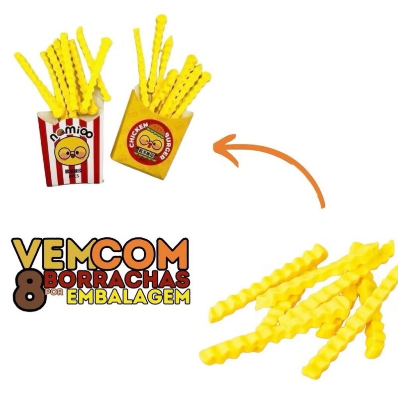 Kit borracha batatinha frita Fast food (8 und) - Imagem 5