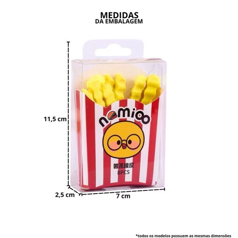 Kit borracha batatinha frita Fast food (8 und) - Imagem 3