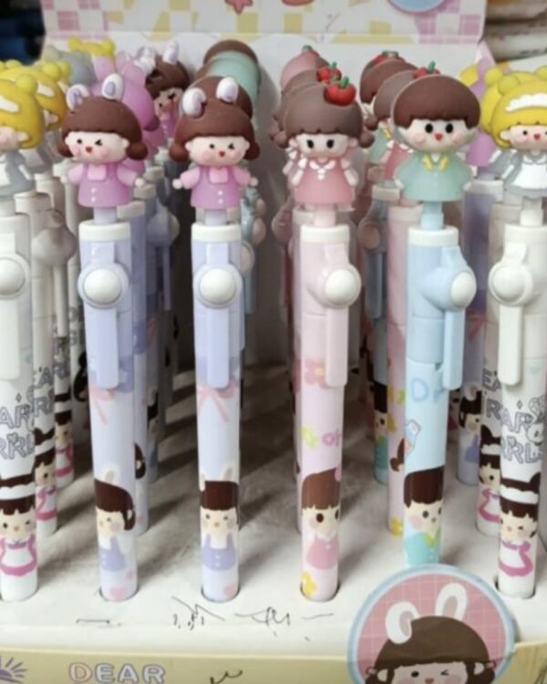 Caneta giratória dear girl  Kawaii