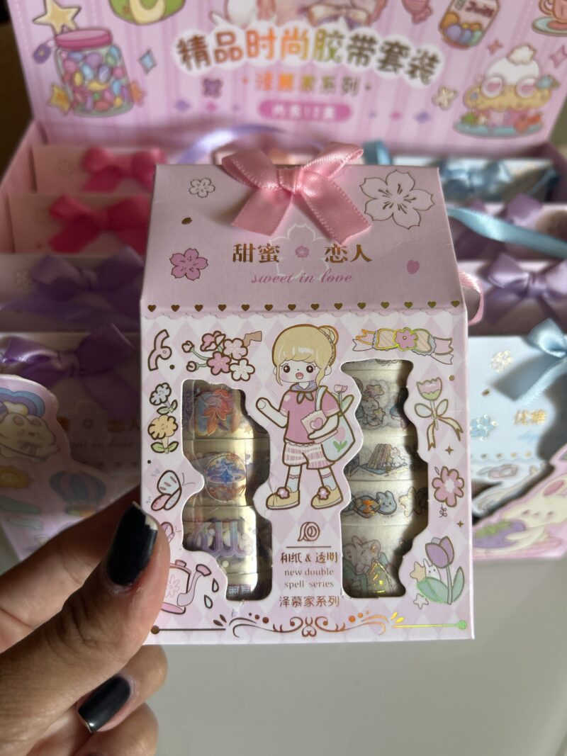 Sacolinha mini washi tape sweet in love (10und) - Image 3