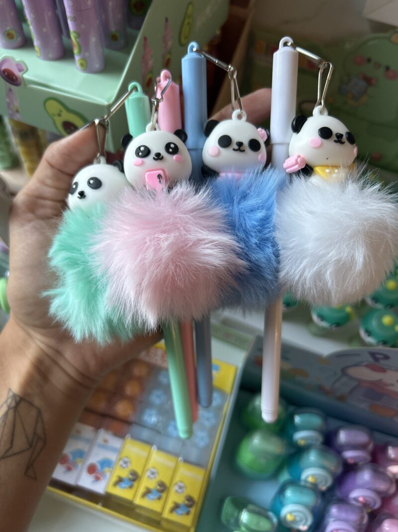 Caneta panda Pompom