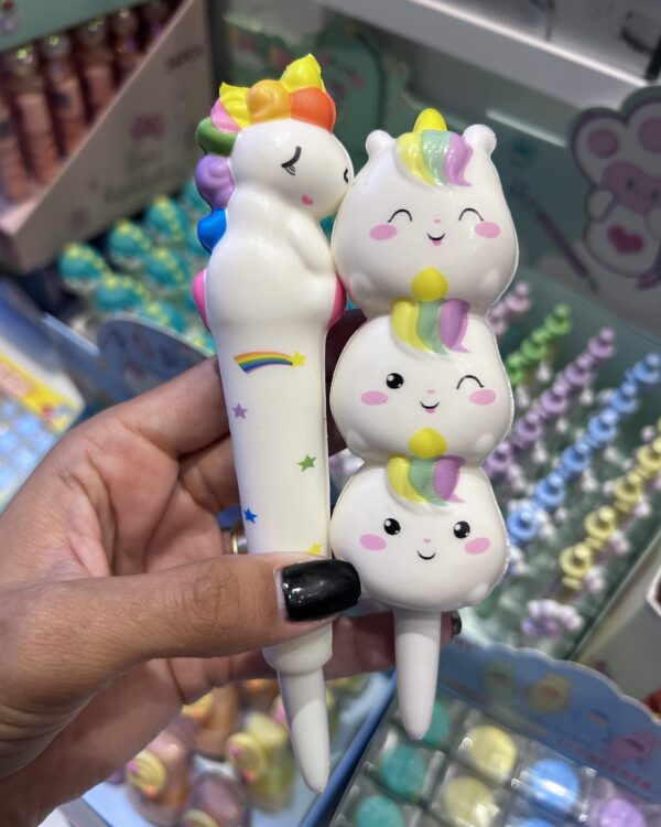 Caneta squish unicórnio