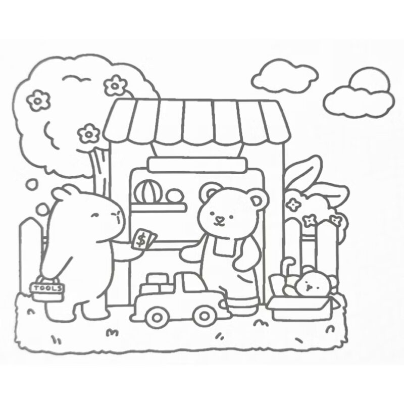 Livro de colorir  Capivara - Imagem 3