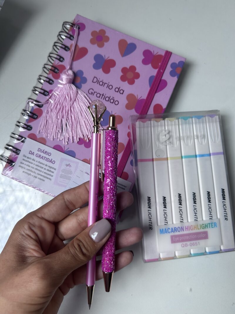 Kit luxo Planner gratidão (4 itens)