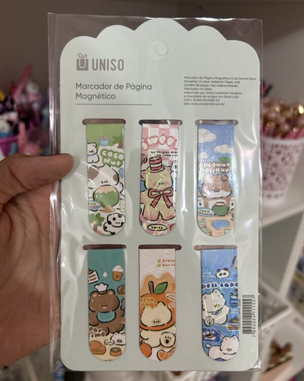 Marcador de Página Magnético Cute Animal 6pcs