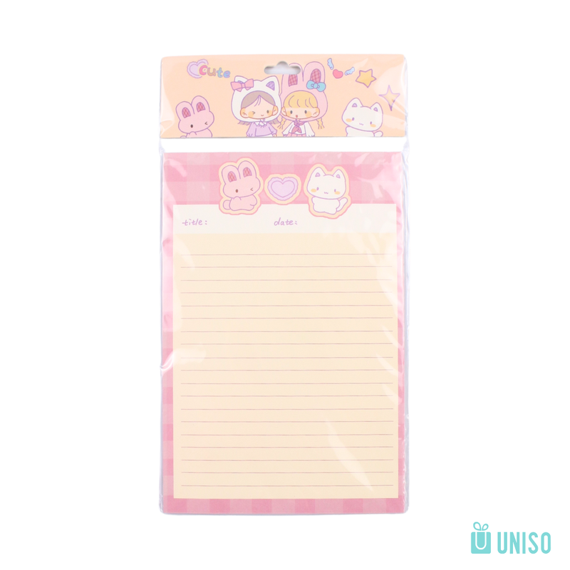 Bloco notas grande A5 cute coelho