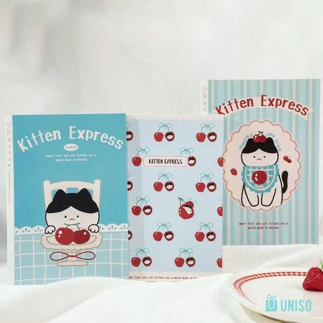 Caderno Brochura Pautado Kitten Express Cereja B5