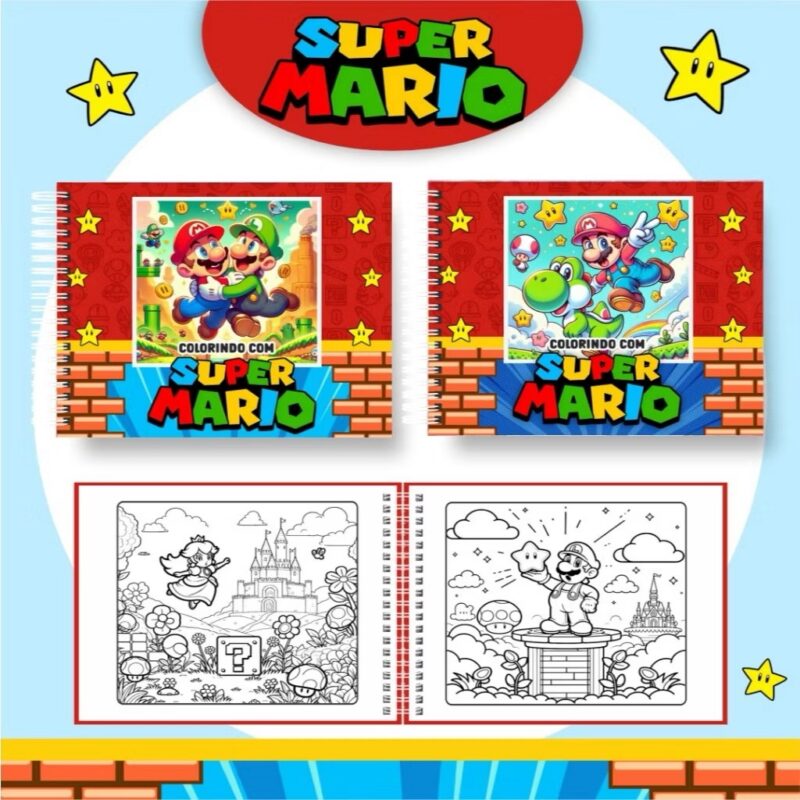 Livro de colorir Super Mario