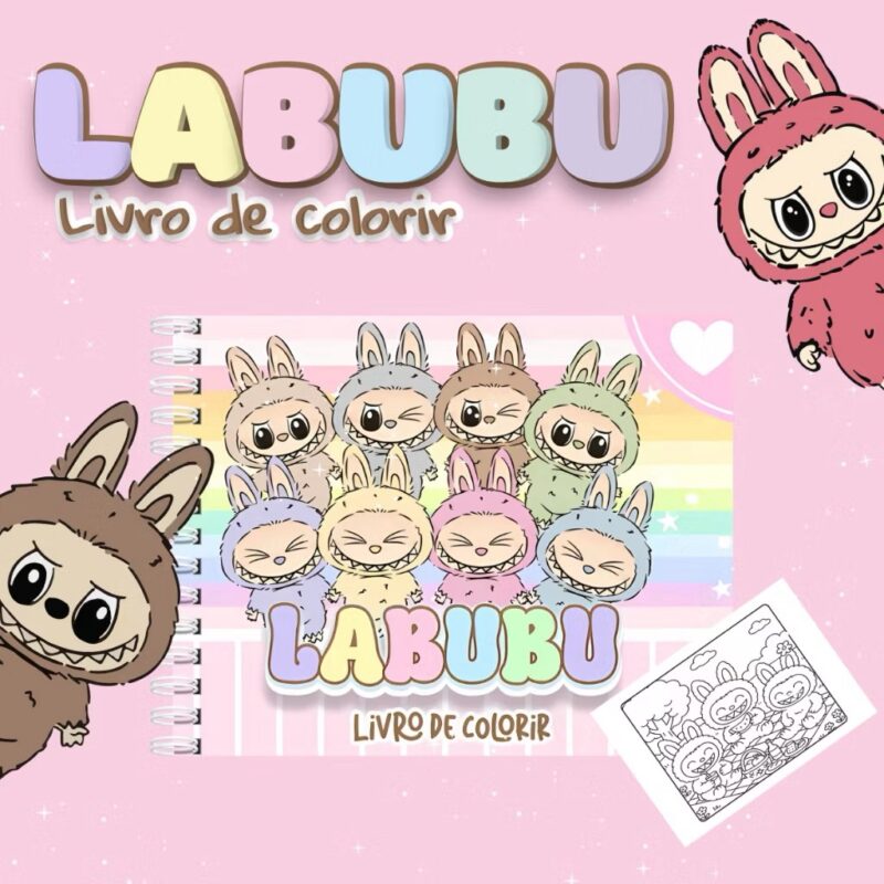 Livro de colorir Labubu