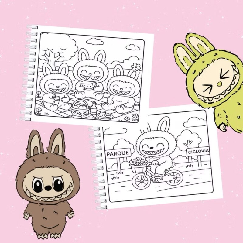 Livro de colorir Labubu - Imagem 2