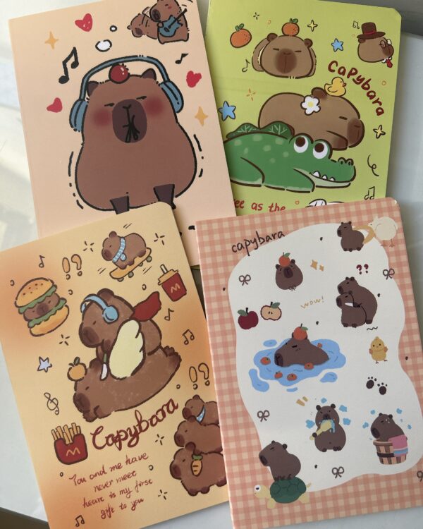 Caderno costurado capivara +18