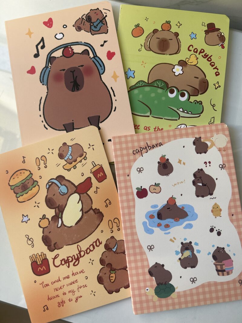 Caderno costurado capivara +18