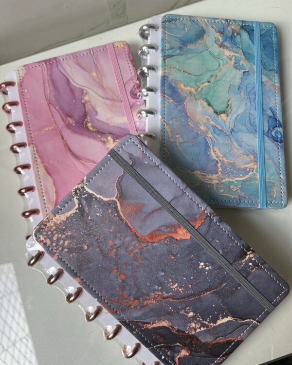 Caderno disco mármore  A5