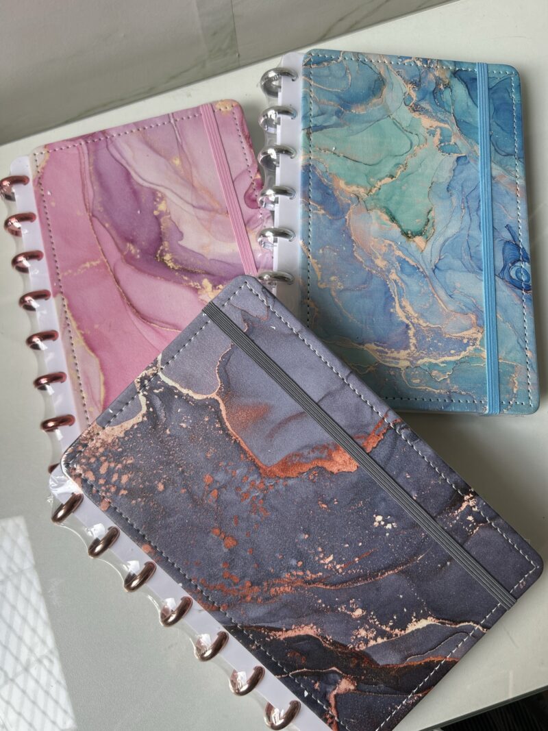 Caderno disco mármore  A5
