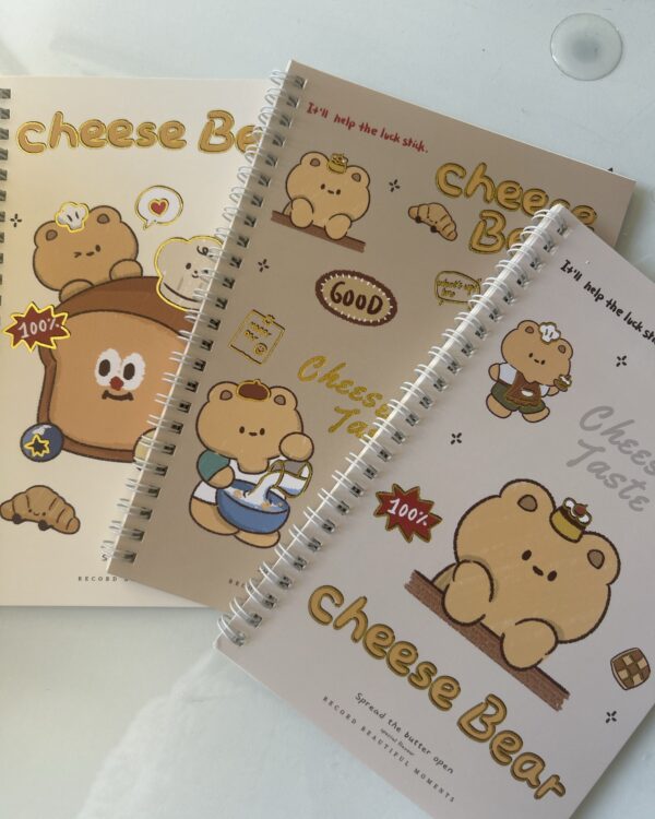 Caderno pautado cheese bear