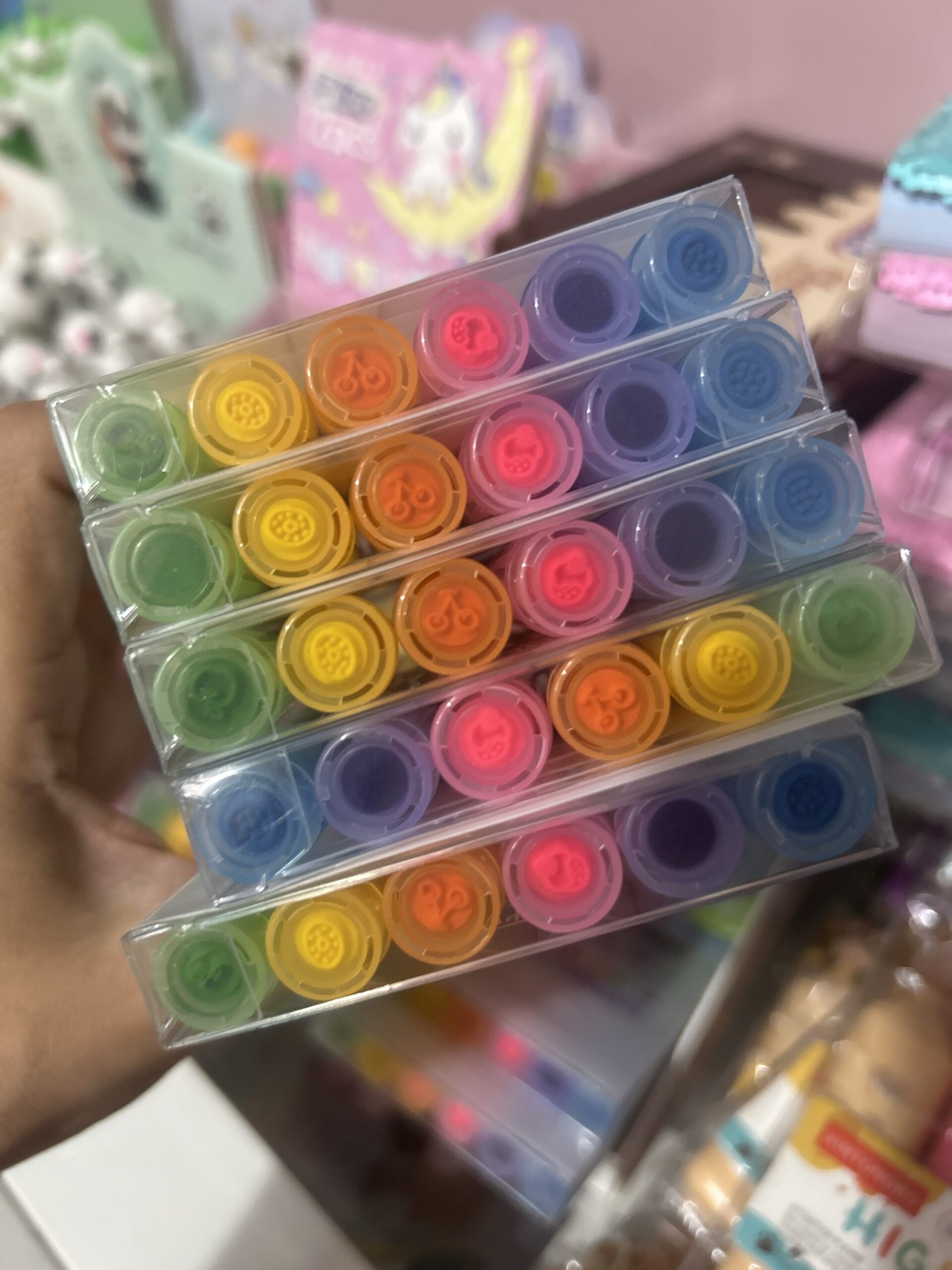 Kit marca texto fruits perfumado com carimbo - Imagem 2