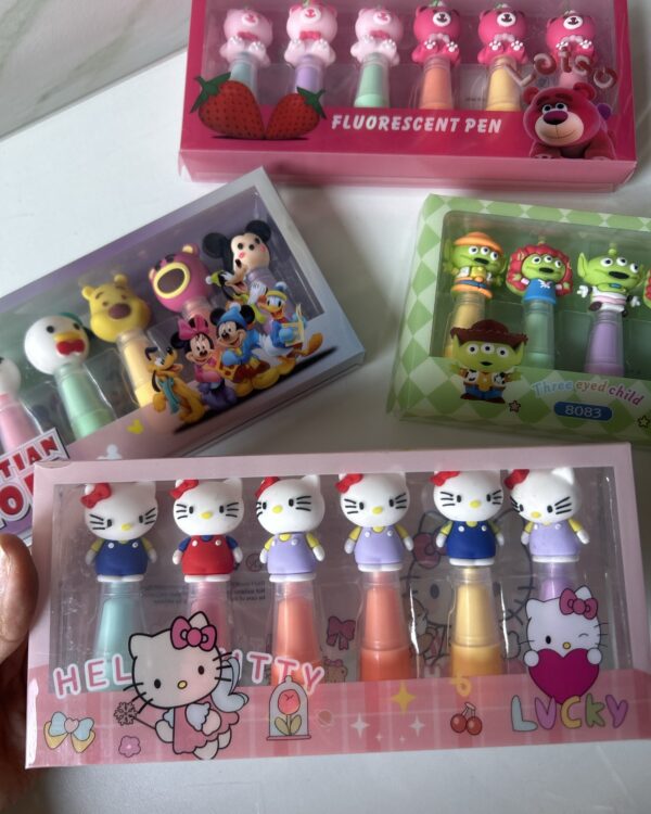 Kit marca texto desenho animado (6 und)