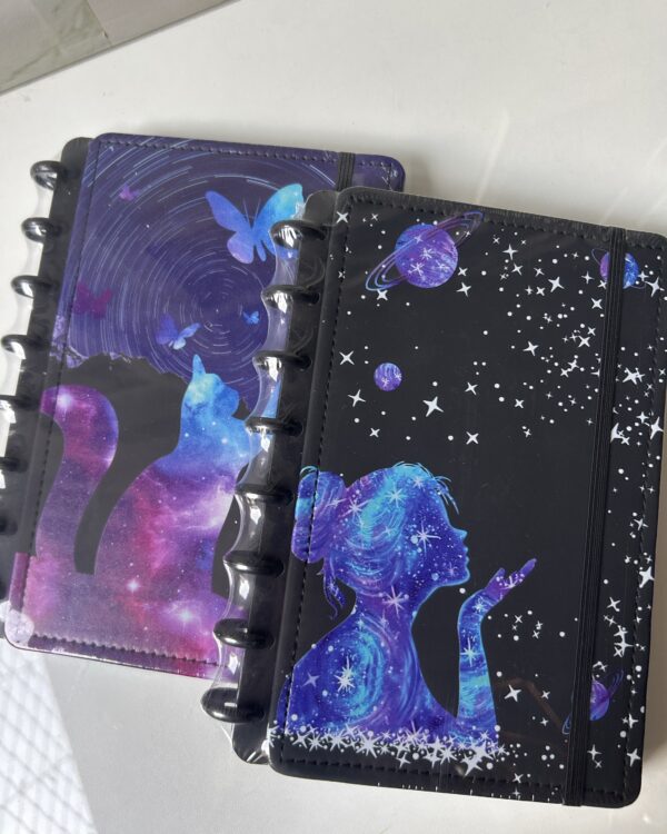 Caderno disco galáxia  A5
