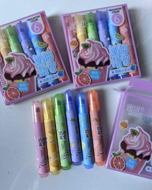 Kit mini marca texto fruits perfumado