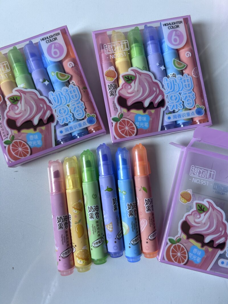Kit mini marca texto fruits perfumado