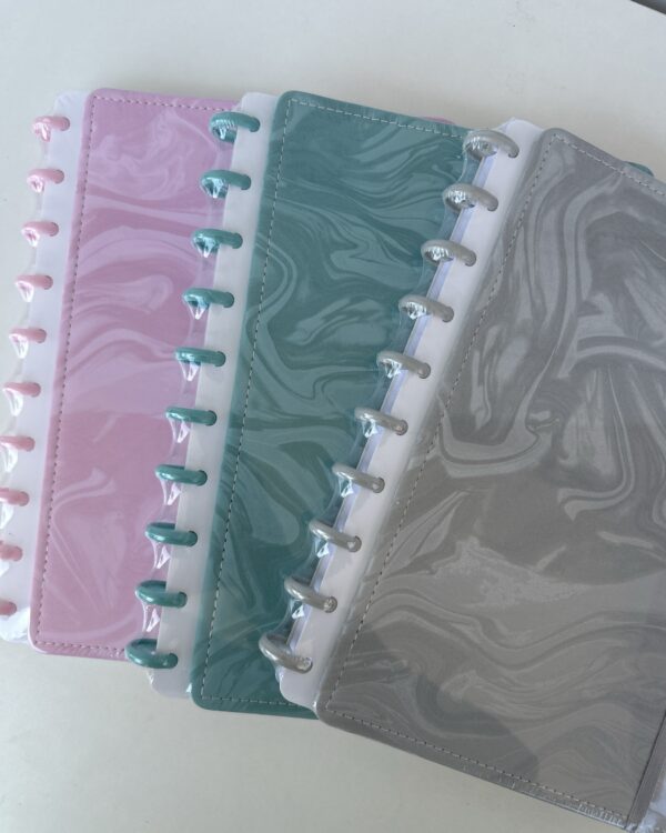 Caderno disco B5 mármore