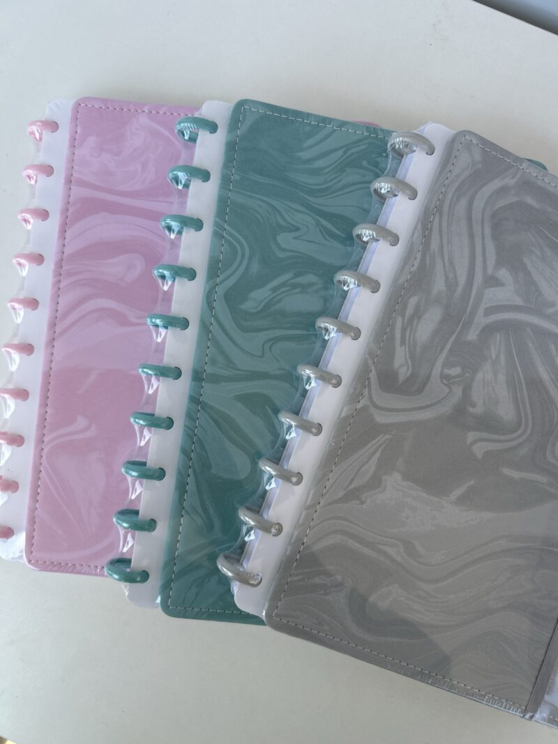 Caderno disco B5 mármore