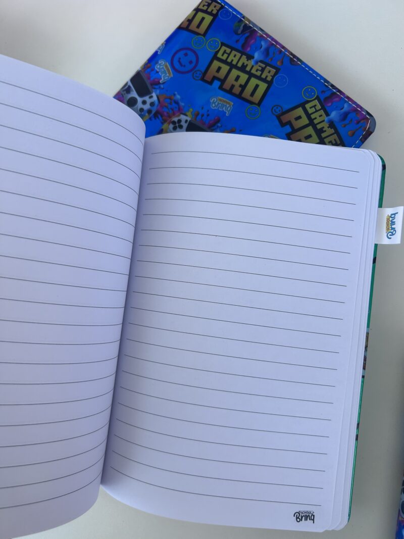 Caderno metalizado luxo dinossauro vídeo game - Imagem 2