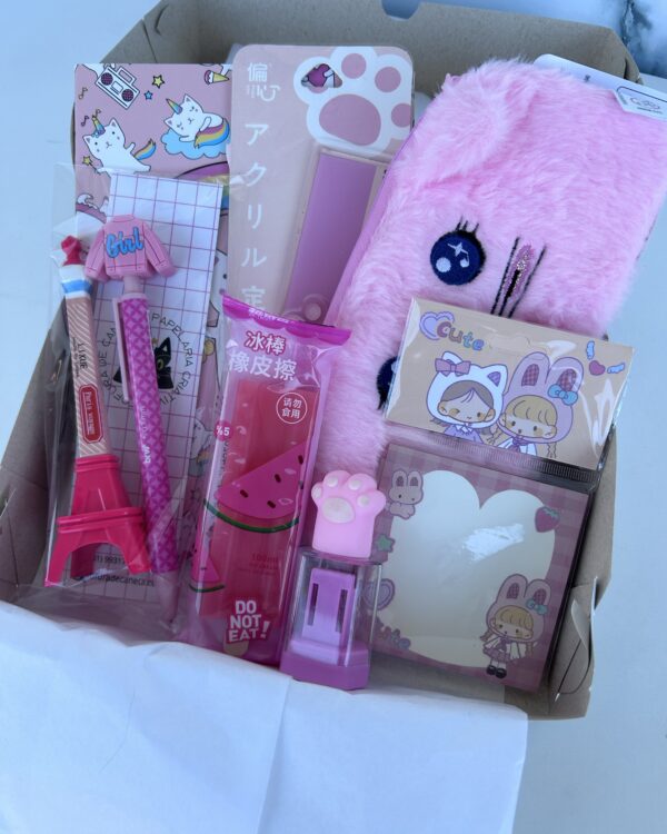Box gatinha rosa (8 itens)