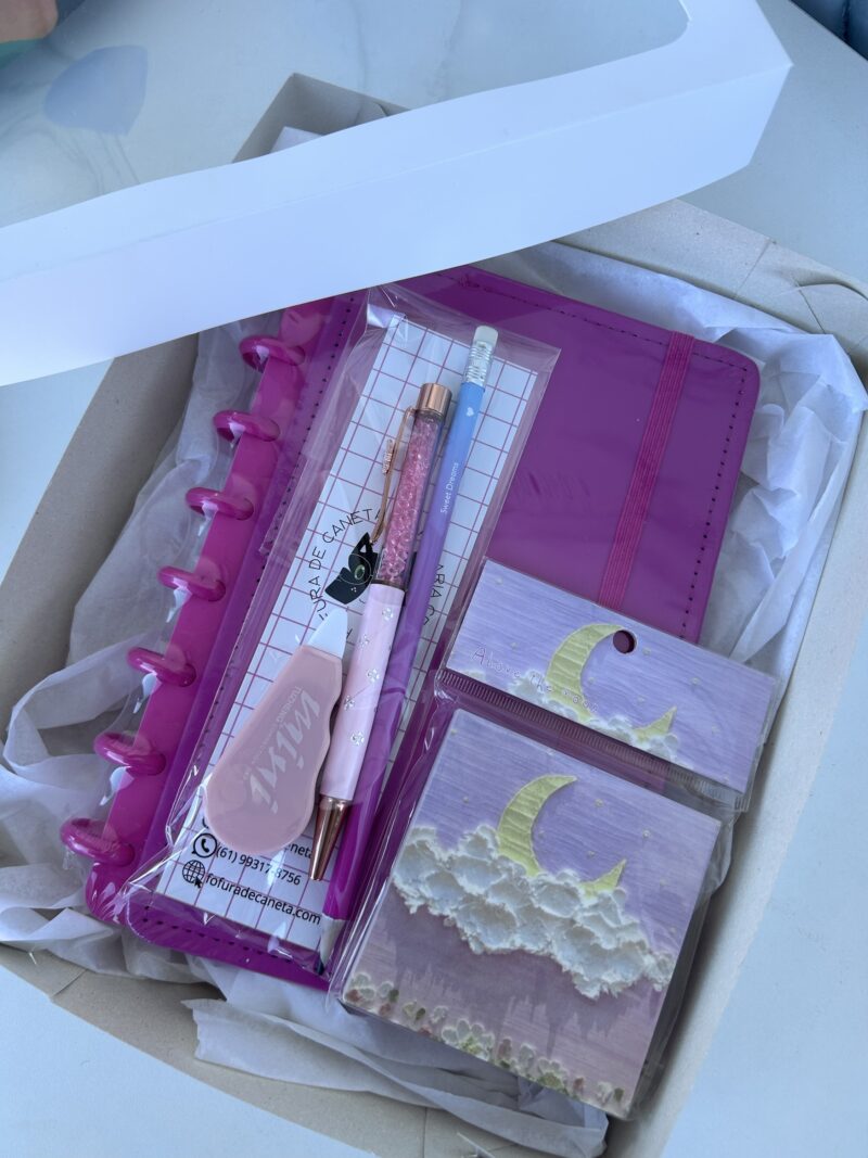 Box luxo caderno disco color flowers - Imagem 3