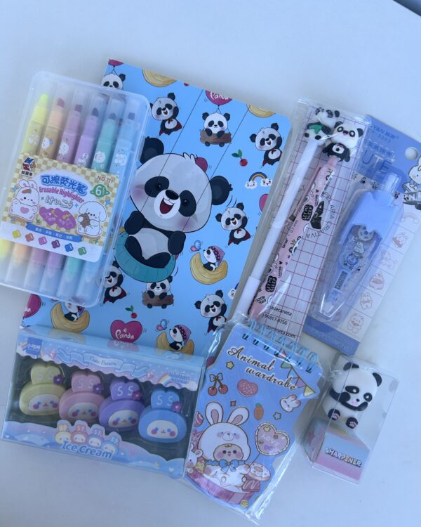 Box color azul panda/coelho (9 itens)