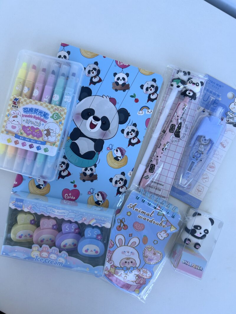 Box color azul panda/coelho (9 itens) - Imagem 2