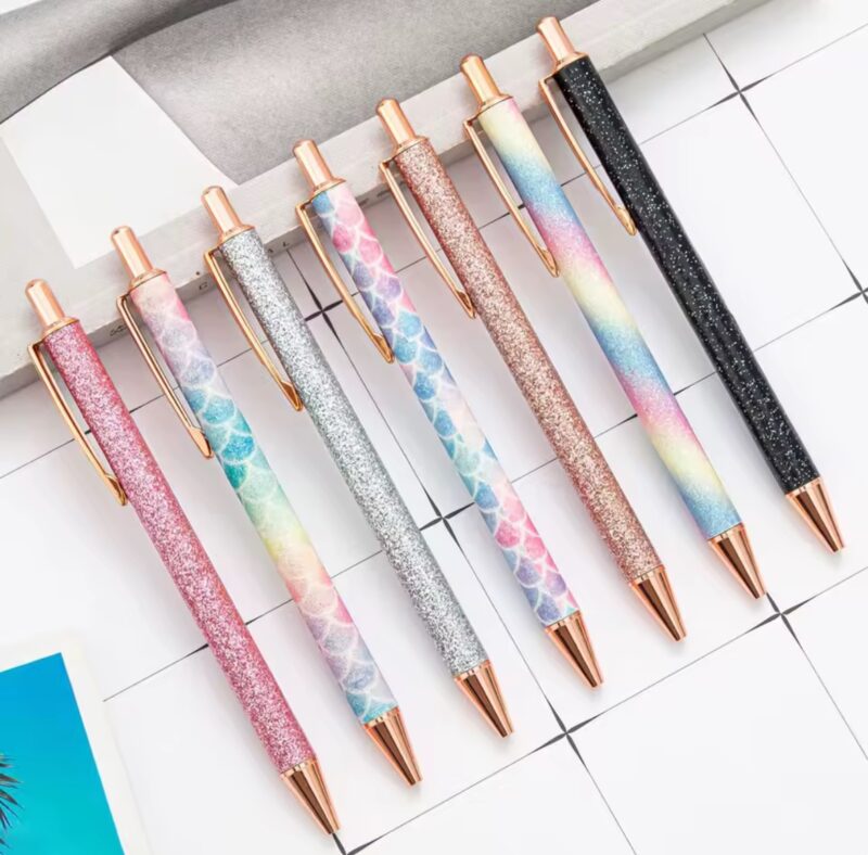 Caneta luxo glitter