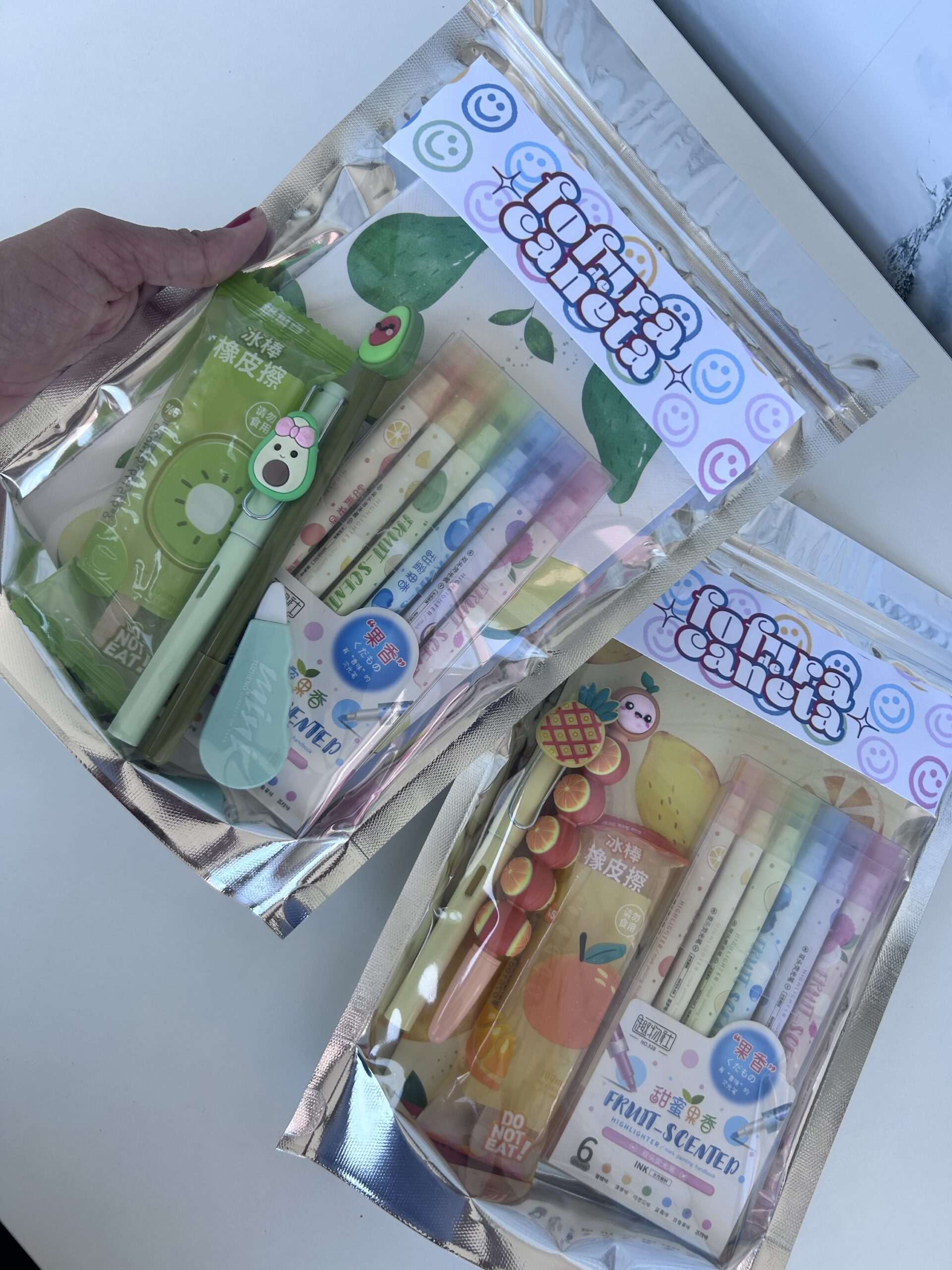 Pacotão papelaria frutas