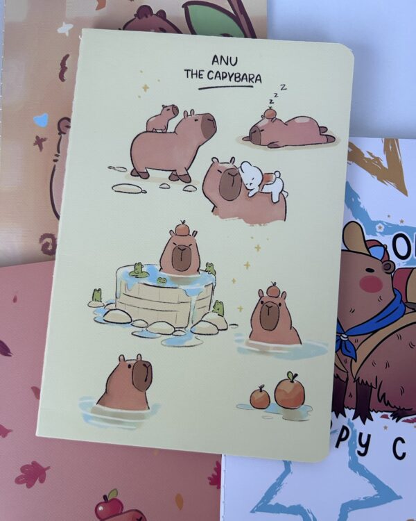 Caderno costurado capivara