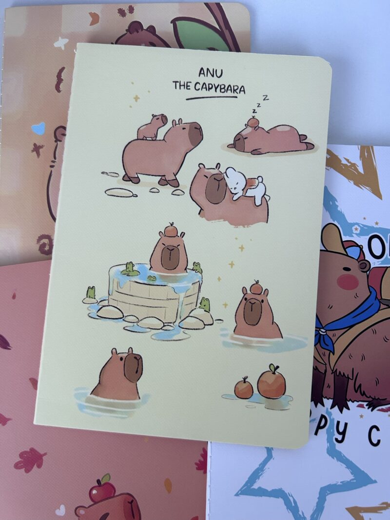 Caderno costurado capivara