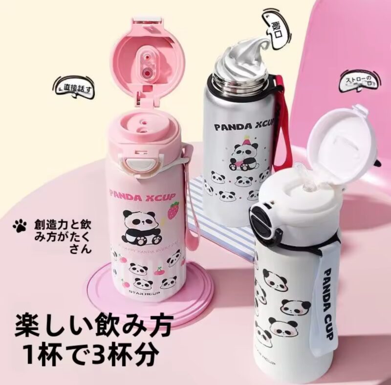 Garrafa térmica pandinha 500ml - Imagem 2