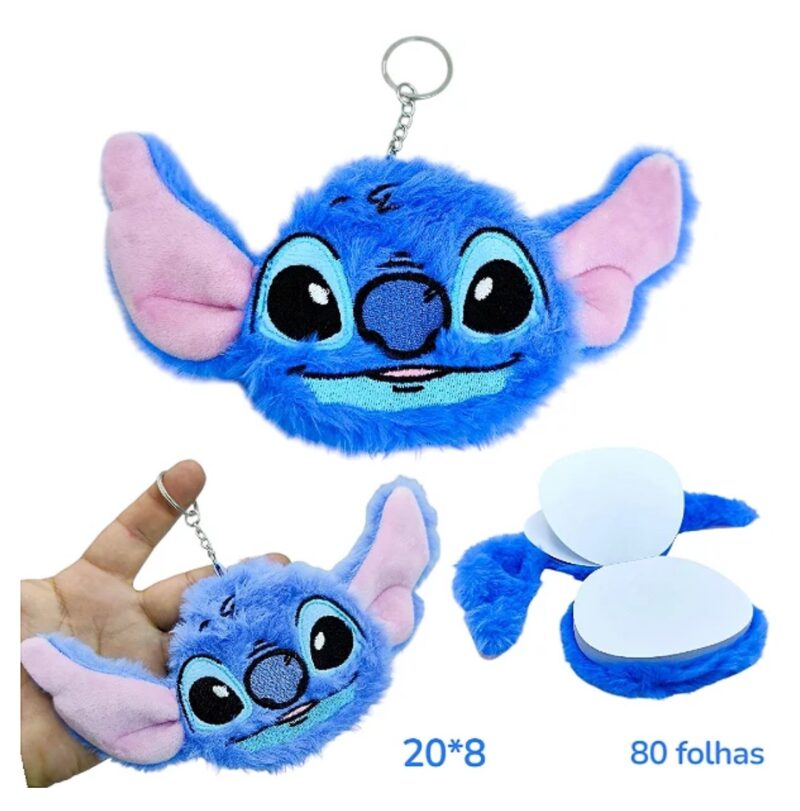Bloco de notas chaveiro Stitch