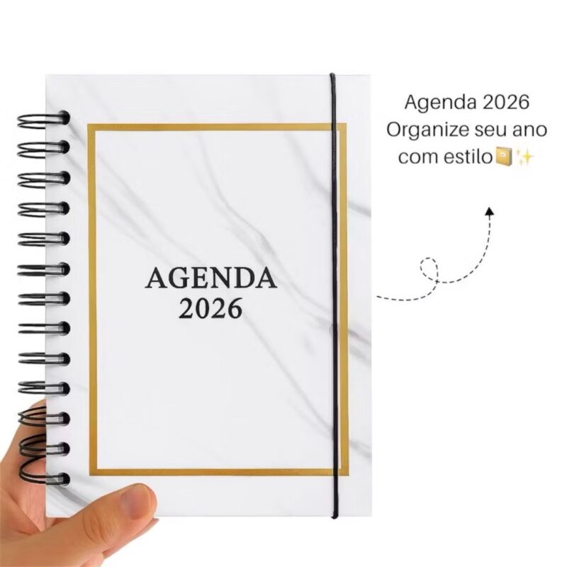 Agenda 2026 Mármore Dourado - Imagem 3
