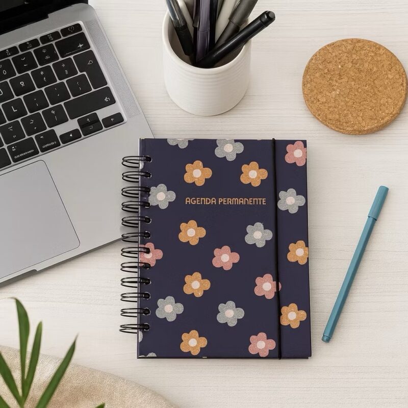 Agenda 2026 Floral Glitter