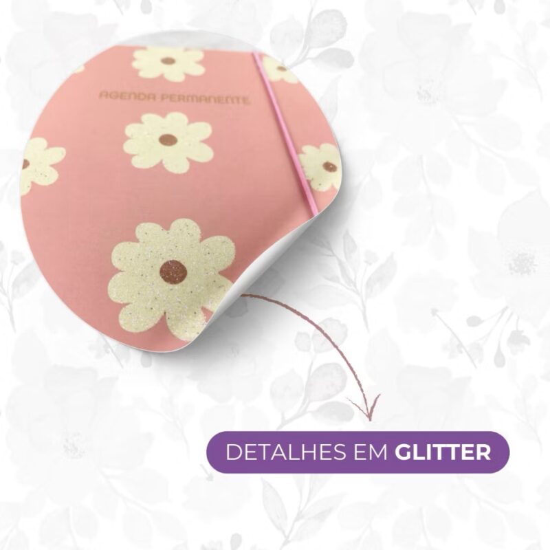Agenda 2026 Floral Glitter - Imagem 5