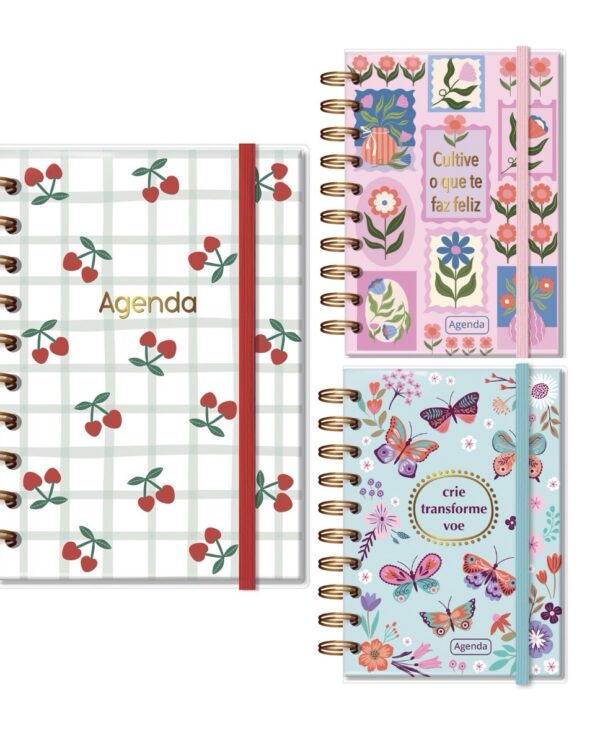 Agenda Diária P 2026 Fina Ideia 9,5×13,5 cm 168 Folhas capa protetora
