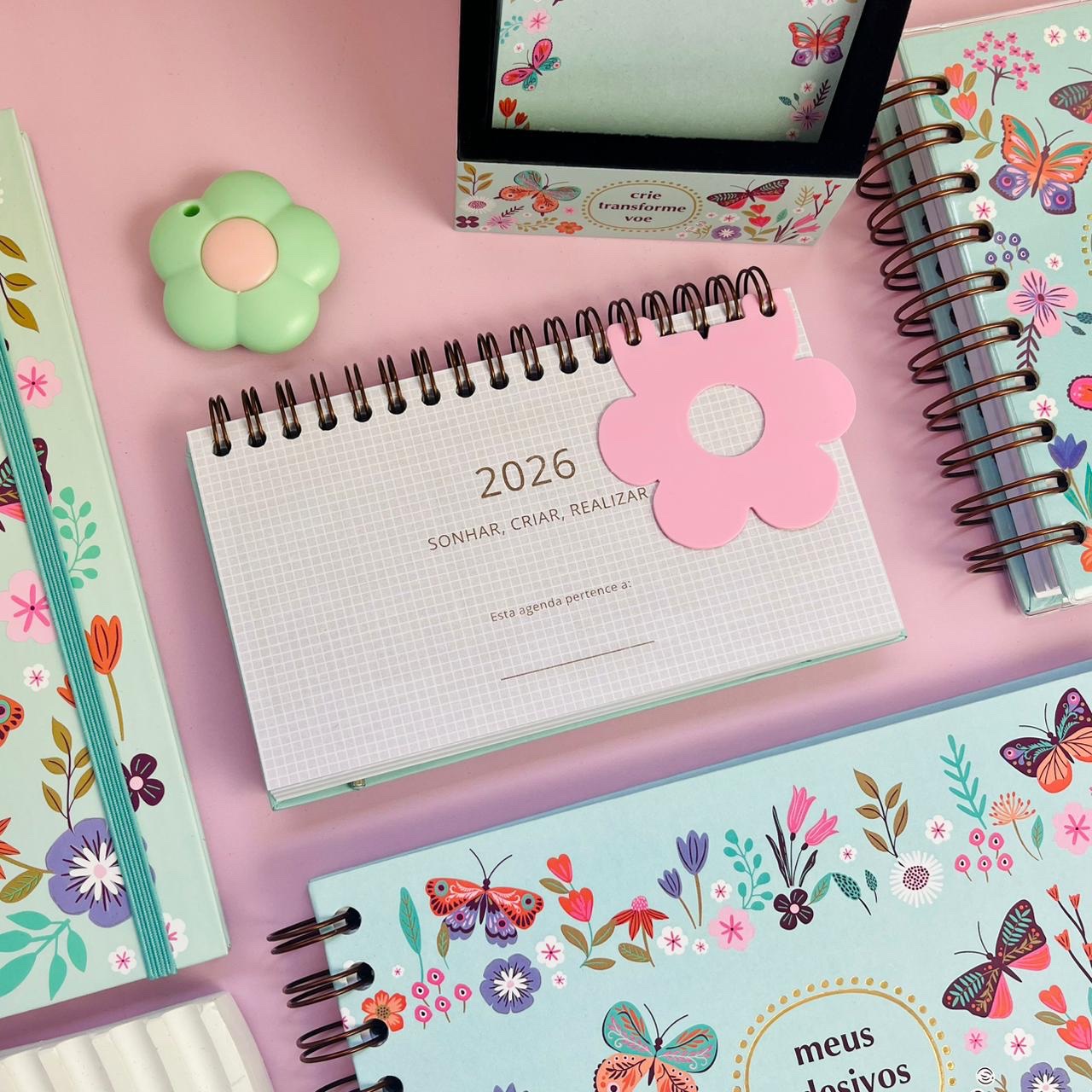 Agenda Semanal Mini 2026 Fina Ideia 8,5 × 15 cm 80 folhas Capa Dura - Imagem 9