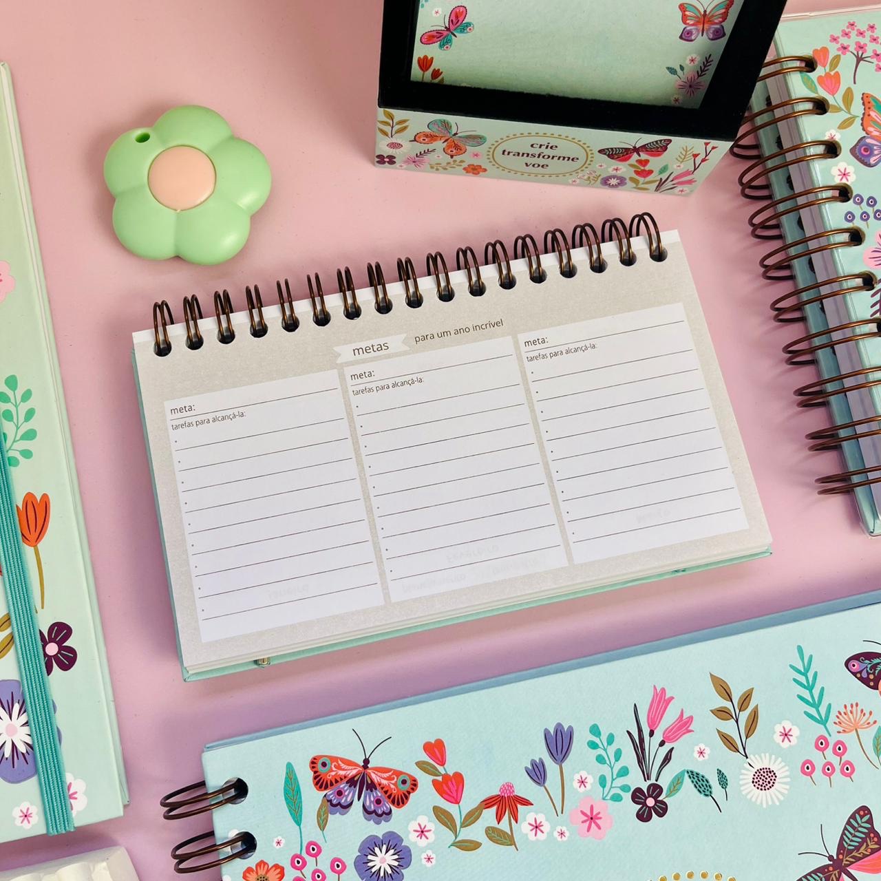 Agenda Semanal Mini 2026 Fina Ideia 8,5 × 15 cm 80 folhas Capa Dura - Imagem 10