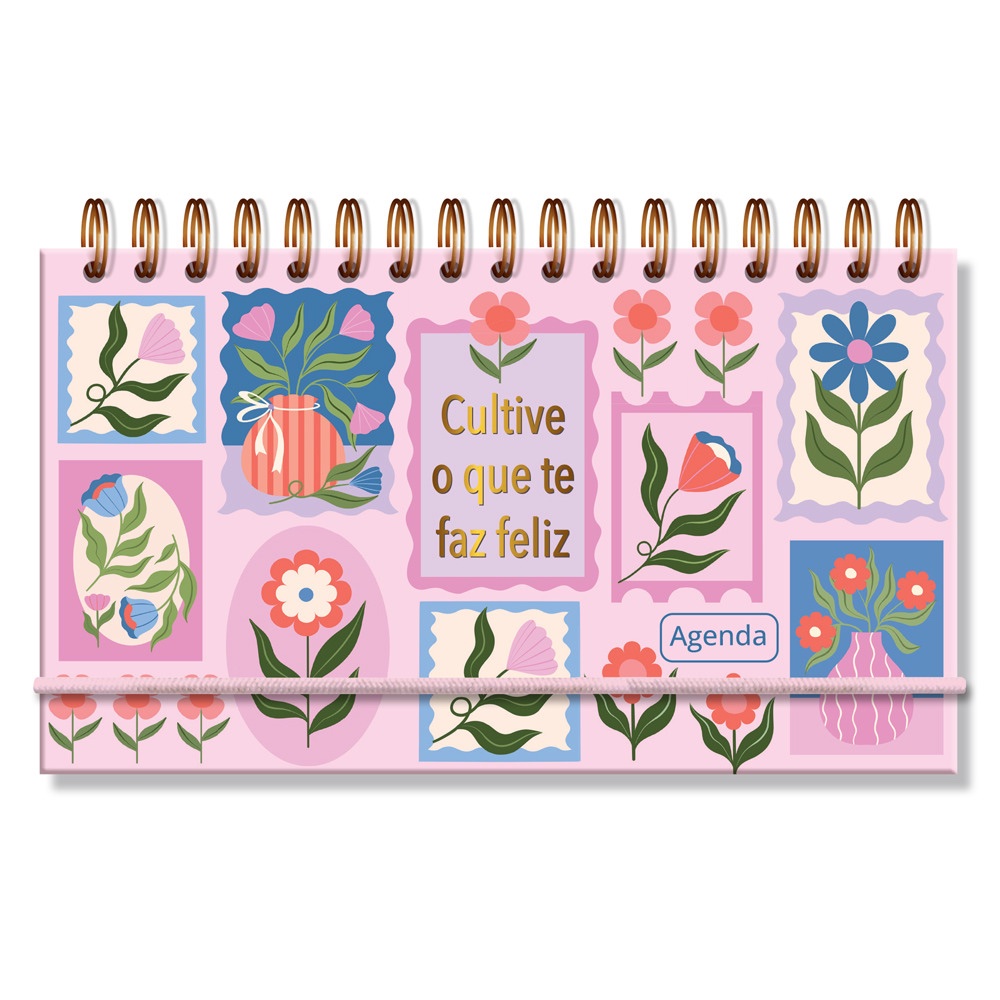Agenda Semanal Mini 2026 Fina Ideia 8,5 × 15 cm 80 folhas Capa Dura - Imagem 4